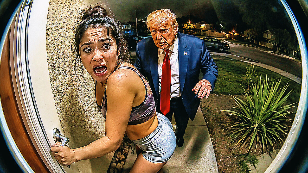 🗽 D-Trump -🇺🇸 Funny Girls Scarry Pranks Caught on Doorbell Camera! Viral Video - Curvy Girl Model