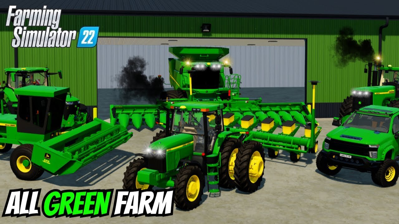BUILDING ALL GREEN FARM FROM SCRATCH | TIMELAPSE | FARMING SIMULATOR 22