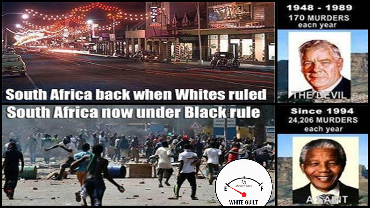 South Africa was far better off under Apartheid. (White Rule > Black Rule) 🌍