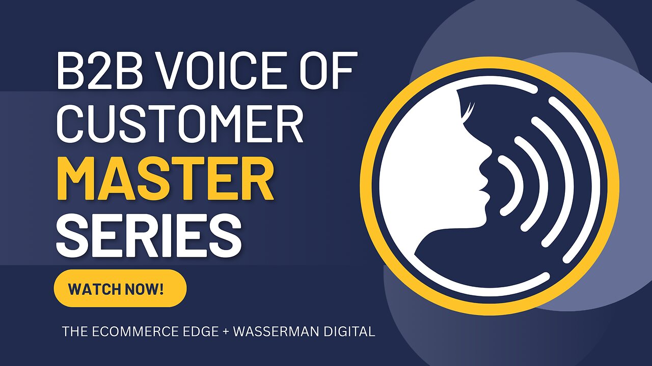 E578:📦B2B VOICE OF CUSTOMER EXCELLENCE | B2B MASTER SERIES WITH WASSERMAN DIGITAL - 3 OF 3