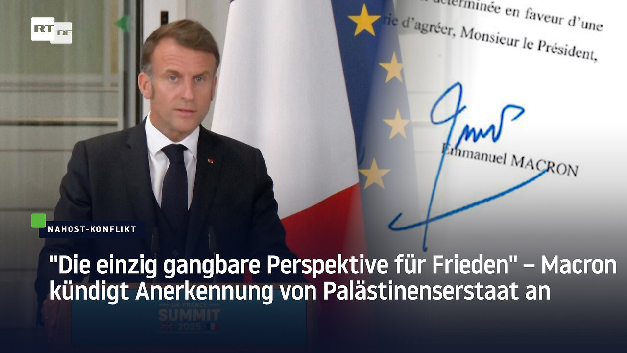 Die einzig gangbare Perspektive für Frieden – Macron kündigt Anerkennung von Palästinenserstaat an