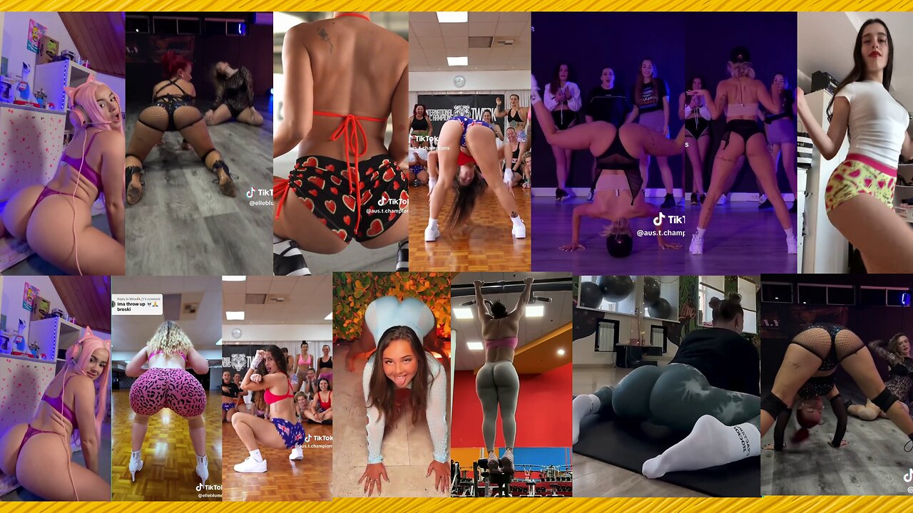TWERK COMPILATION 90 - Big bank tiktok challenge ❤️‍ClipchampGirls 2025