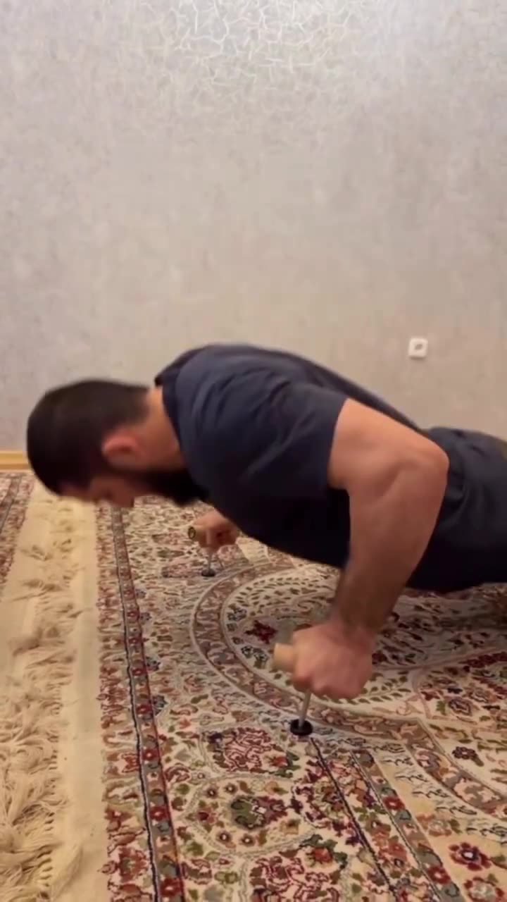 Islam Makhachev Builds Power with Unorthodox Push-Ups