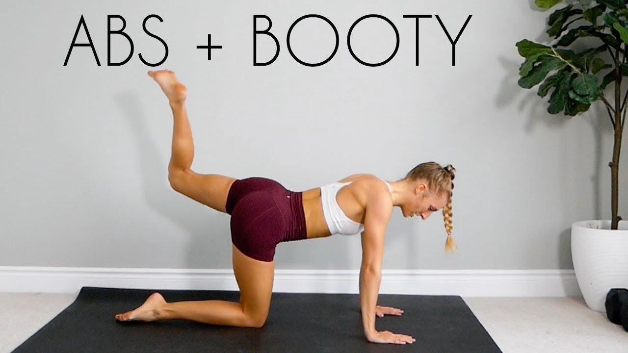 π₯ 2 in 1 ABS & BOOTY Workout β No Equipment, 20 Min Home Routine! ππͺ