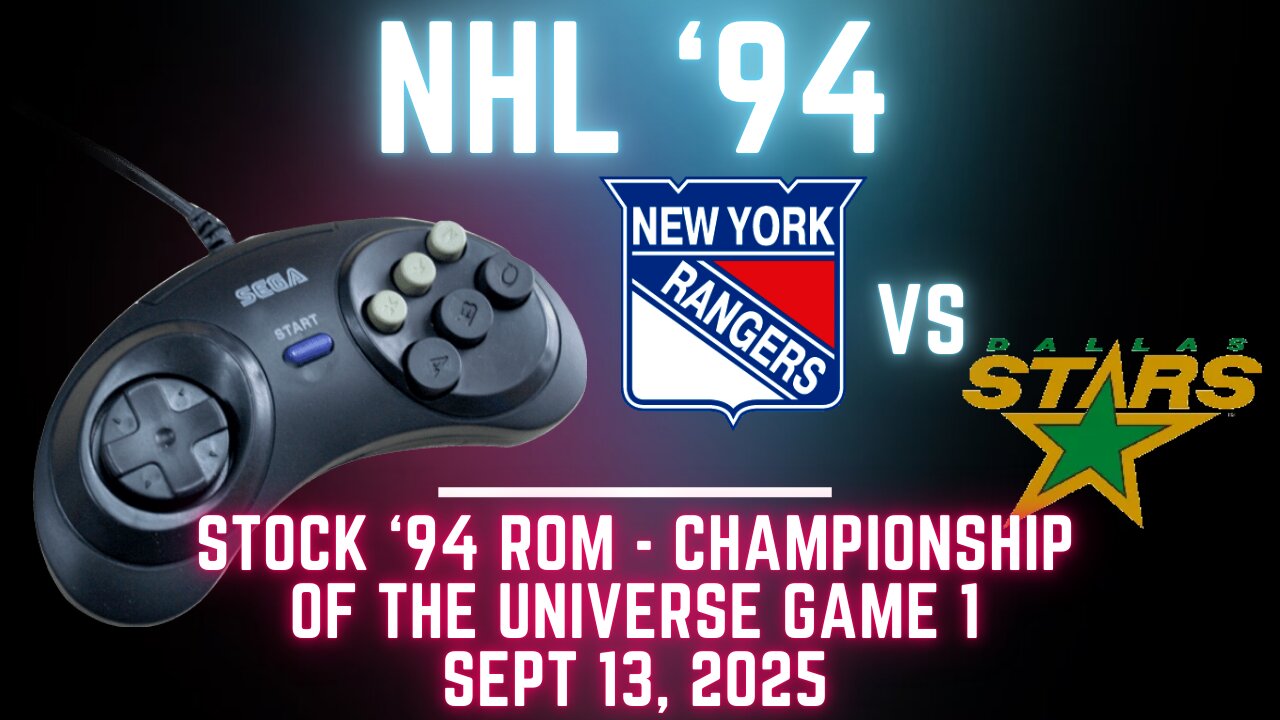 NHL 94 Championship of the Universe Game 1: Rangers at Stars {Genesis}