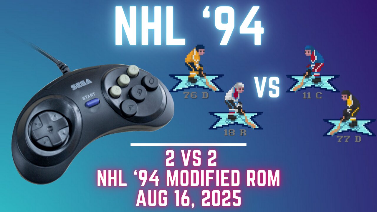 NHL 94 2v2 CUSTOM ROM - Yzerman & Fedorov vs. Gretzky & Kurri! (Detroit vs. Edmonton OT THRILLER!)