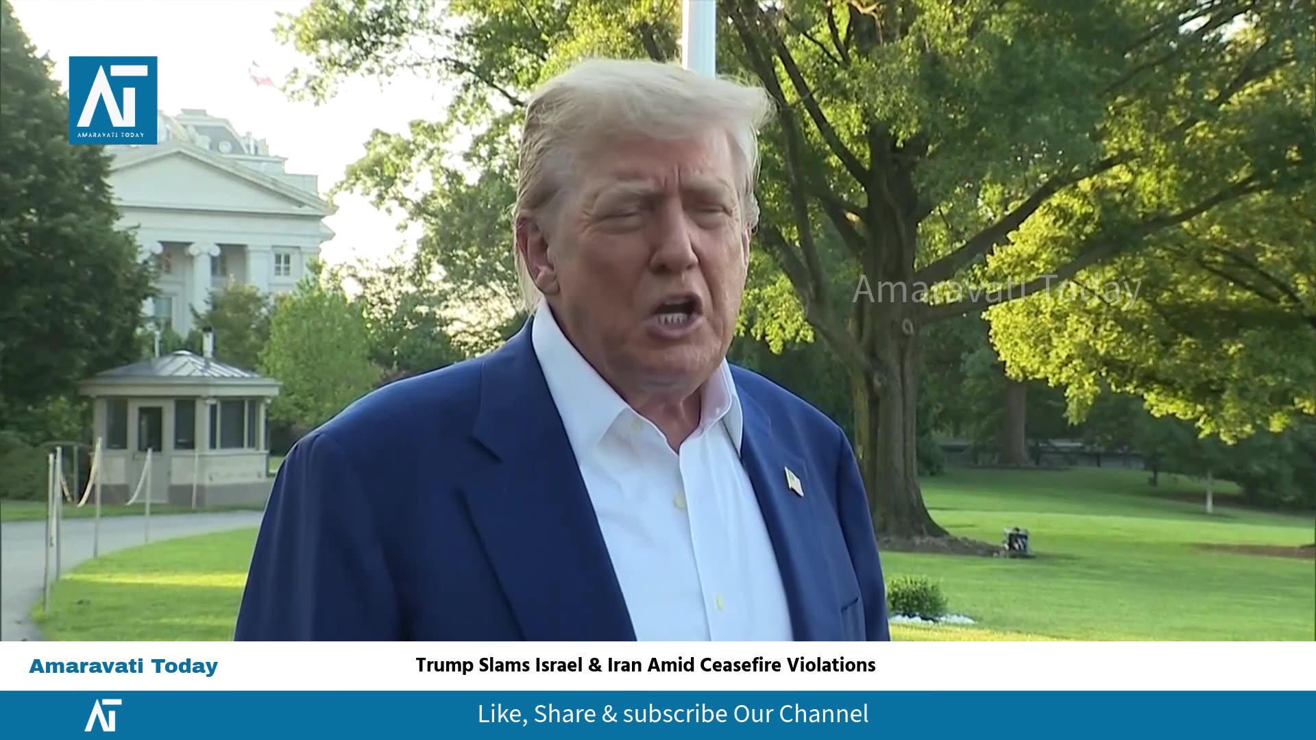 Trump Slams Israel & Iran Amid Ceasefire Violations | Amaravati Today World News
