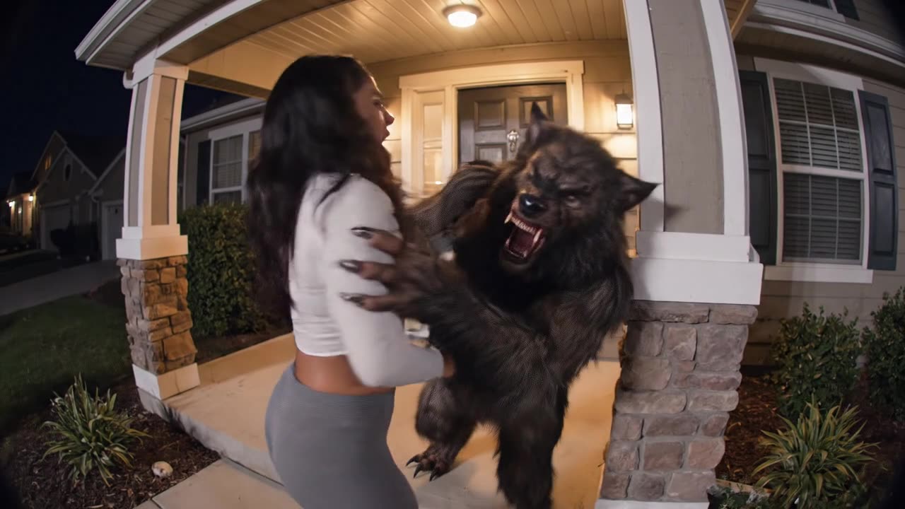 ๐ TERRIFIED! ๐ฑ WOLF Stalker Prank Caught on Doorbell Camera! Girls & Womans Pranks Funny