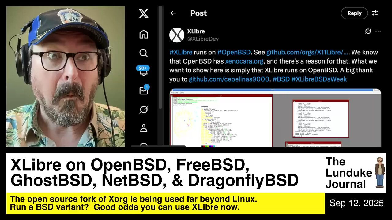 XLibre on OpenBSD, FreeBSD, GhostBSD, NetBSD, & DragonFlyBSD