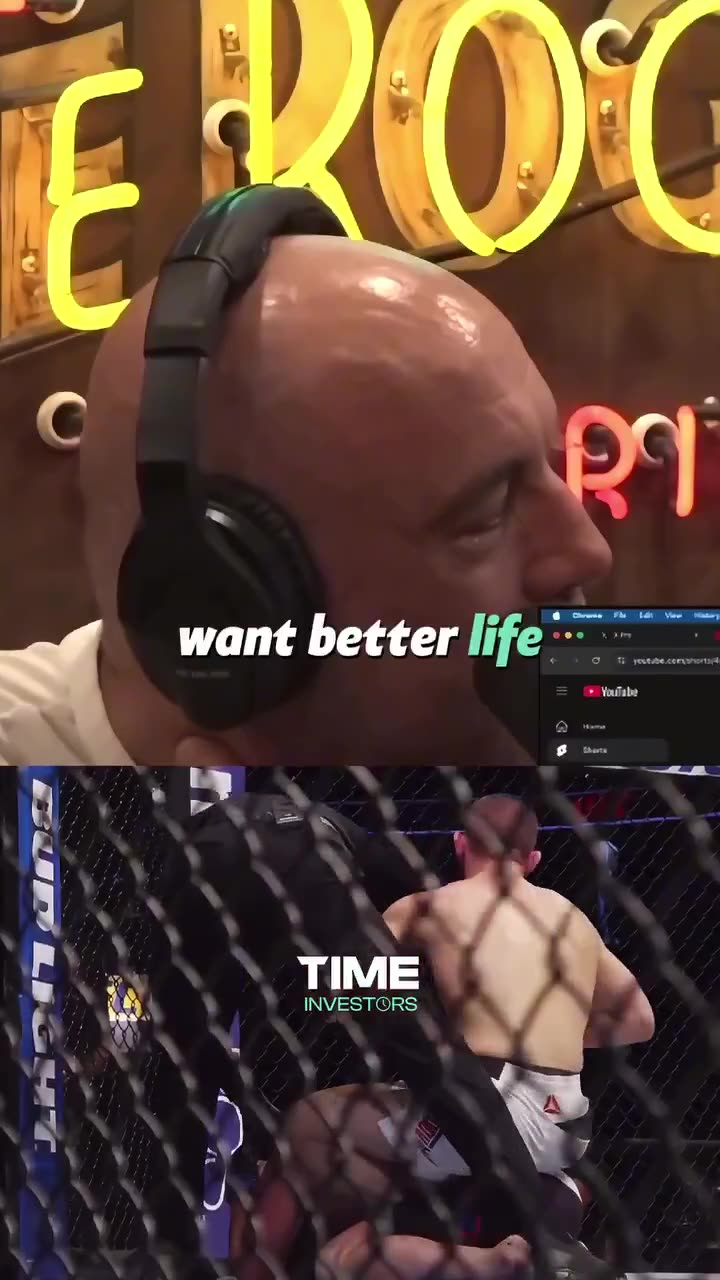 Rogan shows a clip of Khabib talking about discipline.