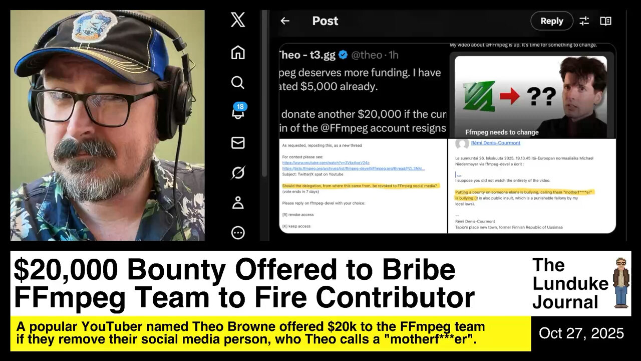 $20,000 Bounty Offered to Bribe FFmpeg Team to Fire Contributor