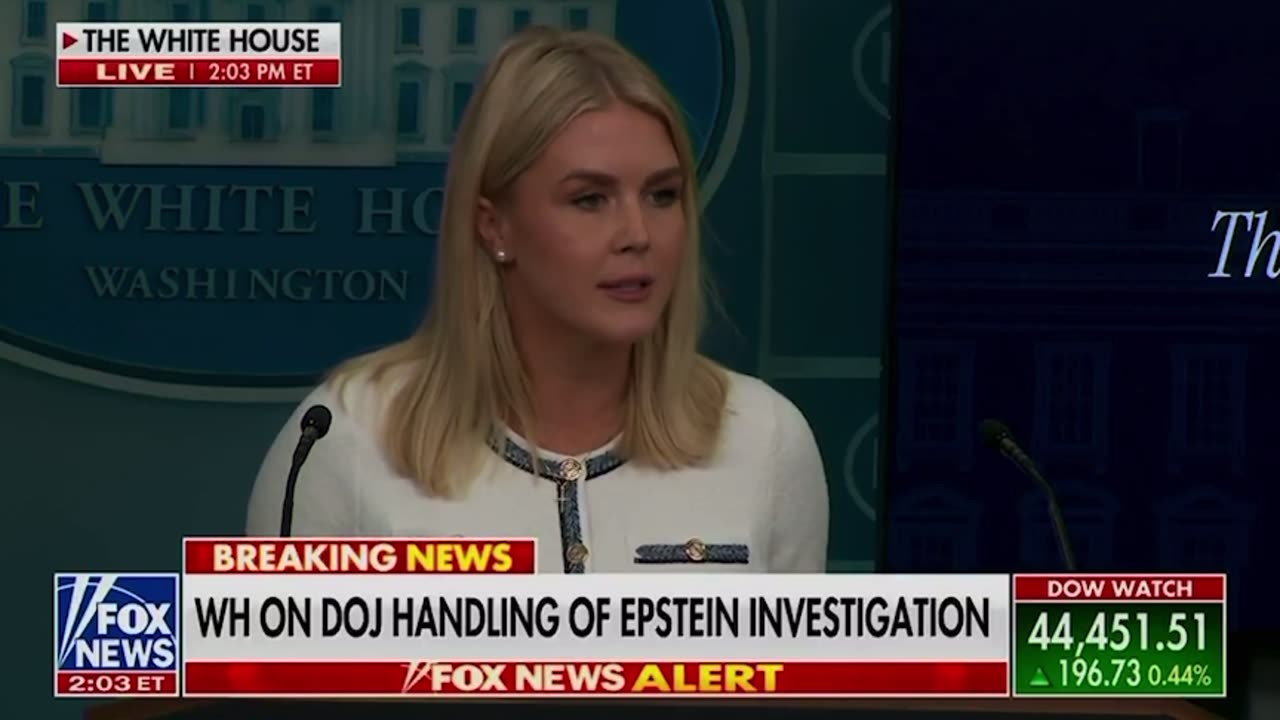 Karoline Leavitt Says President Trump Would Not Recommend a Special Prosecutor in the Epstein Case