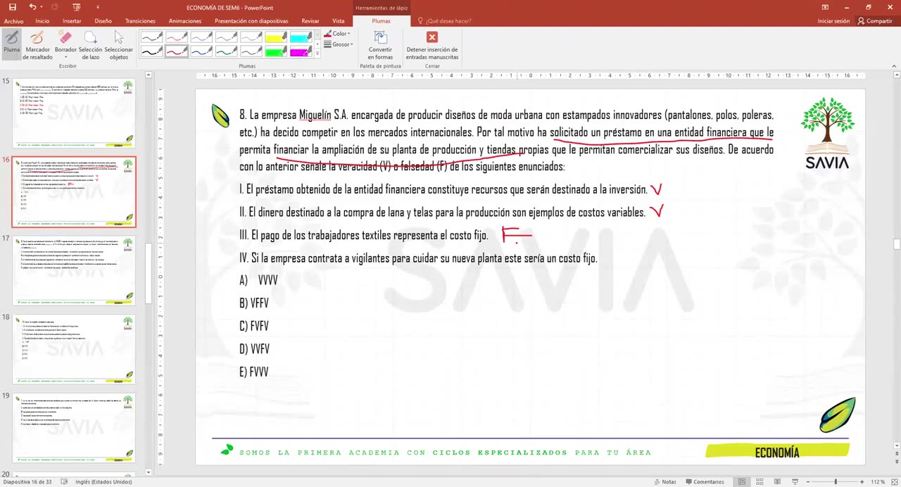 SAVIA REGULAR 2025 | Semana 06 | Economía