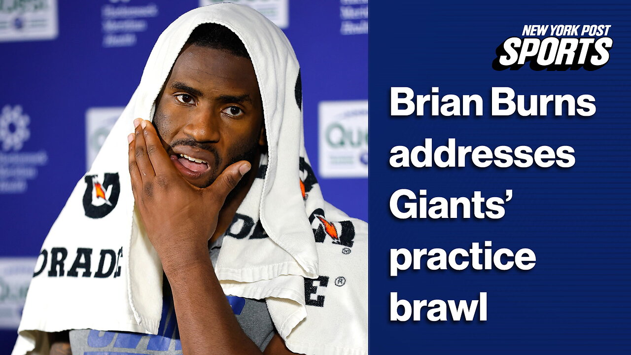Brian Burns reacts to Giants fiery practice brawl