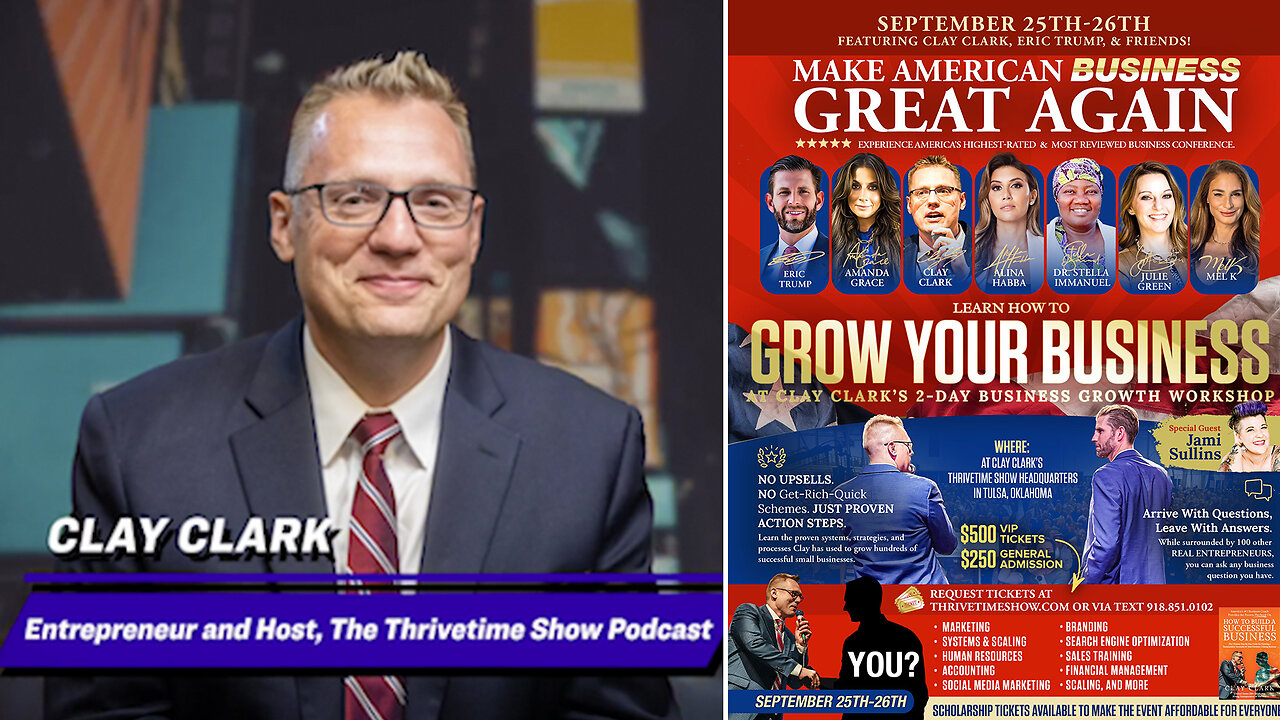 Epoch Times | Epoch Times Interview w/ Clay Clark + How Clay Clark Survive and Thrive As An American Entrepreneur + Join Eric Trump At Clay Clarks Sept. 25-26 Business Conf (46 Tix Remain) | Request Tix At 918-851-0102