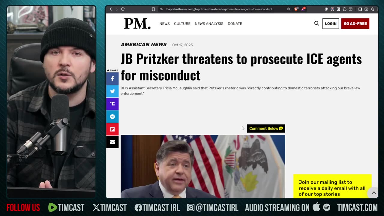 Democrat Threatens To ARREST ICE Agents In Chicago, Threat Of Civil War WORSE Than Ever | Tim Pool