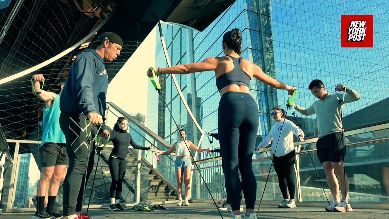 Fitness class at the Vessel in NYCs Hudson Yards