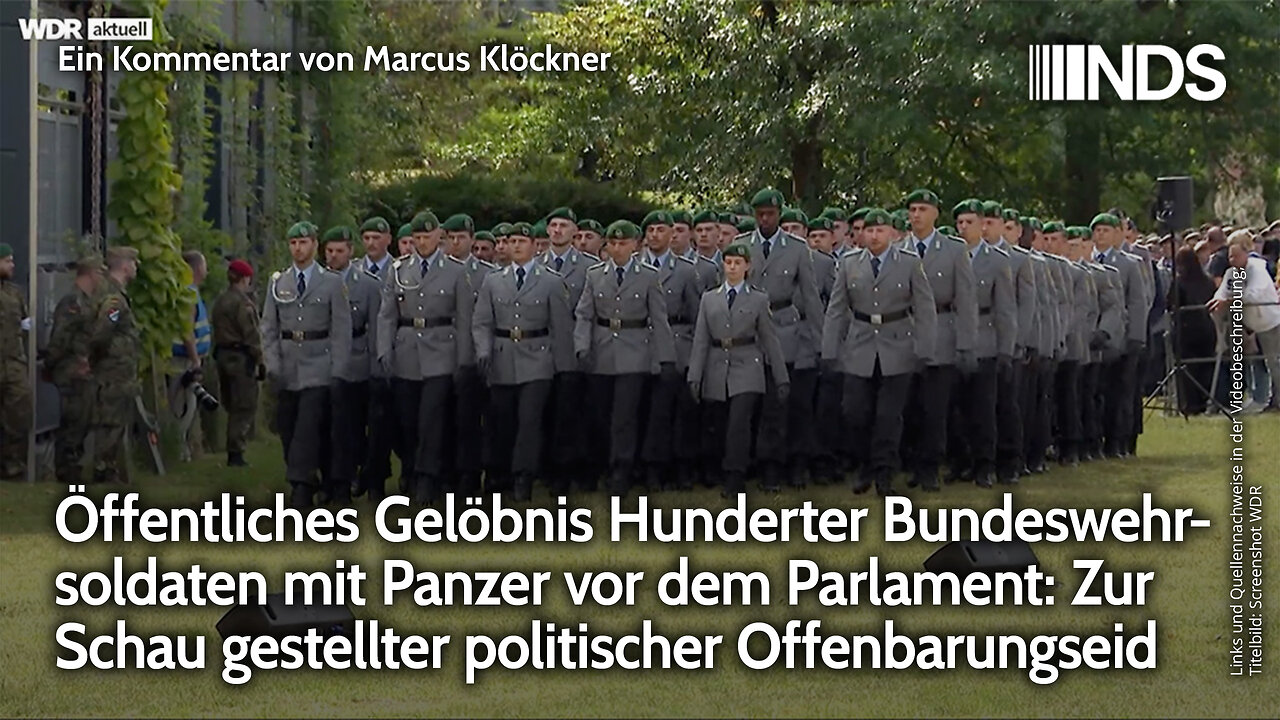 Öffentliches Gelöbnis Hunderter Bundeswehrsoldaten mit Panzer vor dem Parlament | M. Klöckner NDS