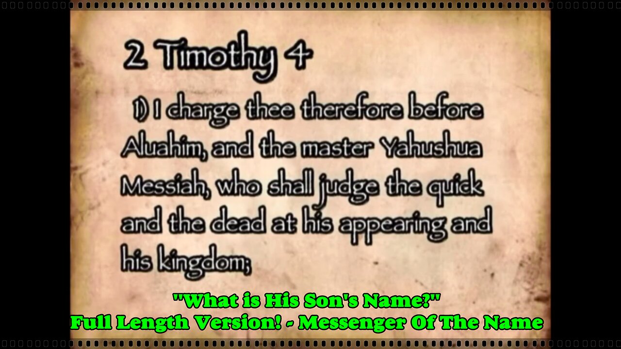 What is His Sons Name? Full Length Version! - Messenger Of The Name