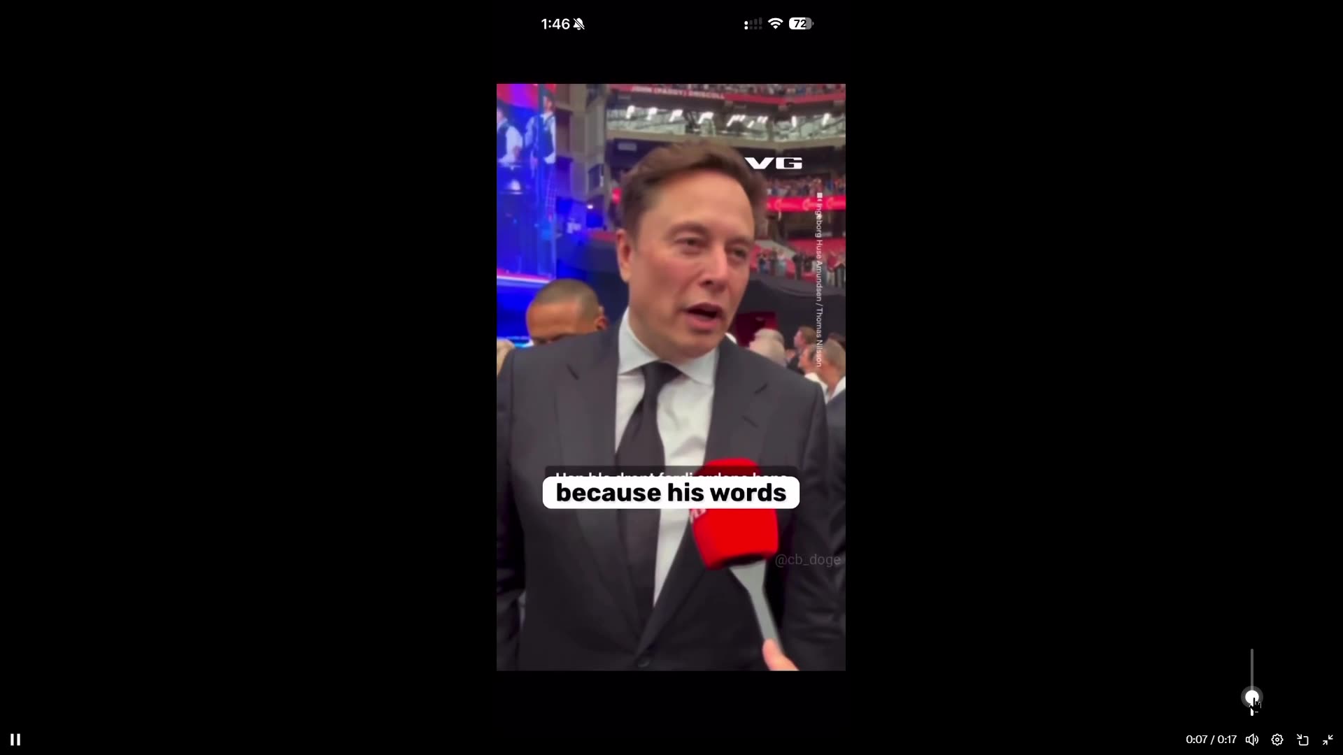 Just now - Elon Musk with the PERFECT answer to reporters question in 17 secs