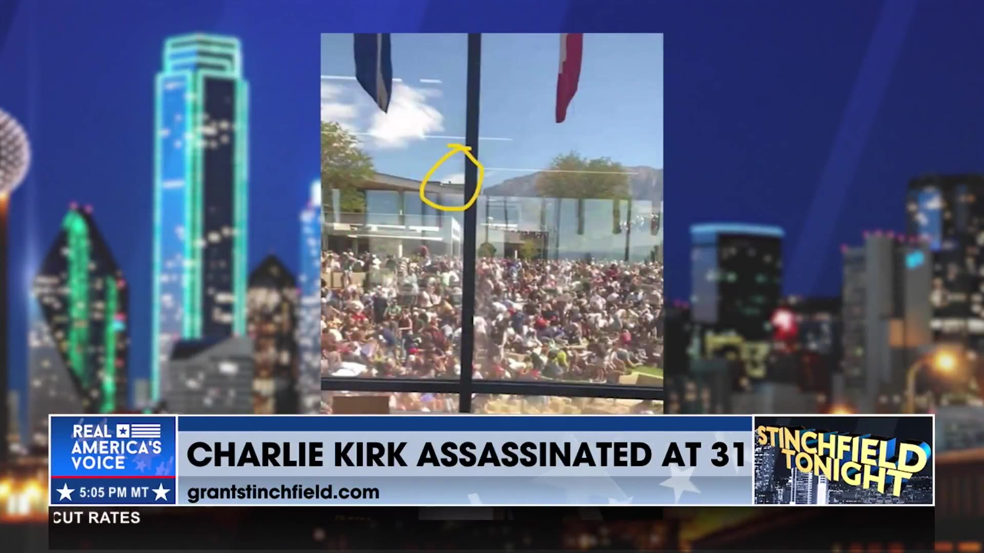 FOOTAGE OF POSSIBLE SHOOTER ON THE ROOF