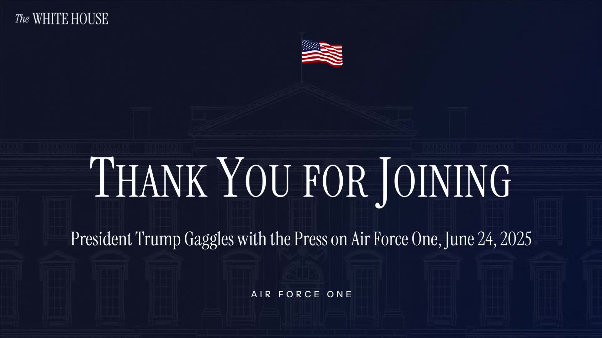 President Trump Gaggles with the Press on Air Force One, June 24, 2025