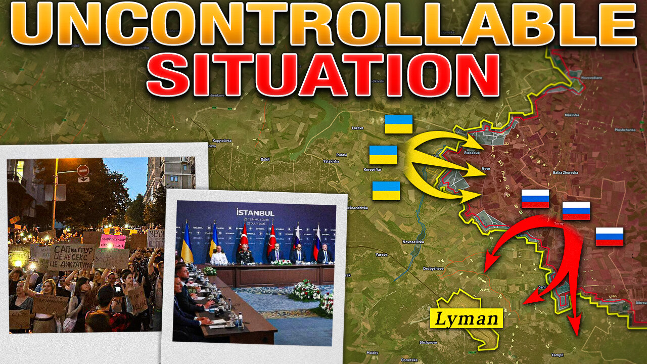 Round 3 of Negotiations💬Protests Spread Rapidly⚠️Fierce Battle for Lyman⚔️Military Summary 2025.7.24