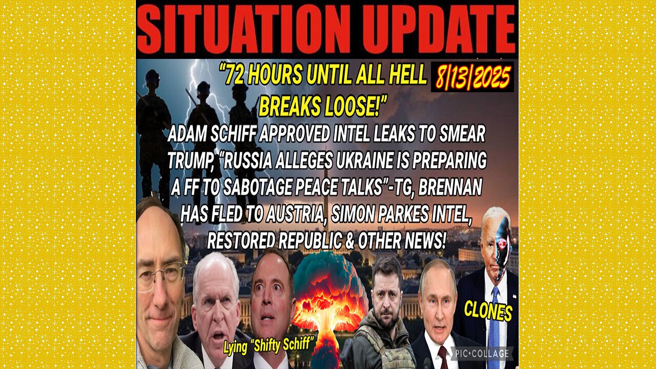 SITUATION UPDATE 8/13/25 - Russia Alleges Ukraine Is Preparing A Ff To Sabotage Peace Talks