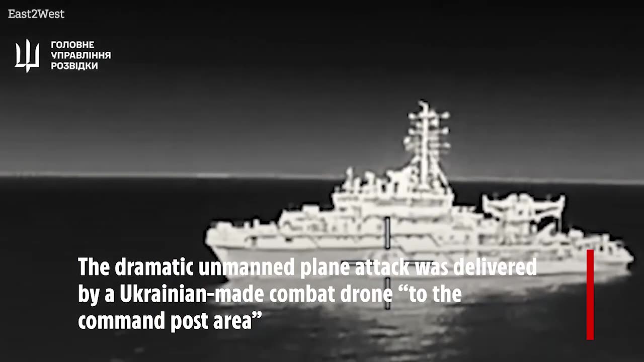 Ukraine OBLITERATES £45m Russian spy ship in Black Sea as WW3 fears grow