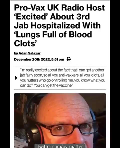 Vaxxed then dead