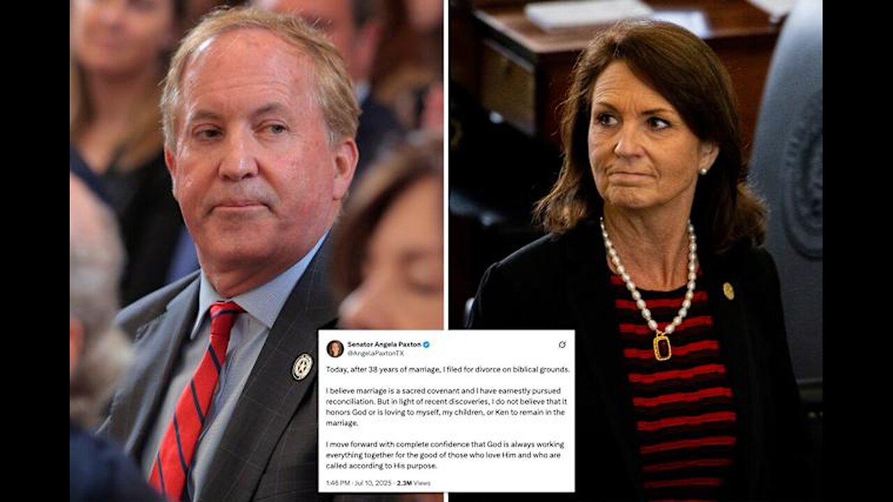 Texas Attorney General Ken Paxton and State Sen. Angela Paxton Announce Divorce Amid