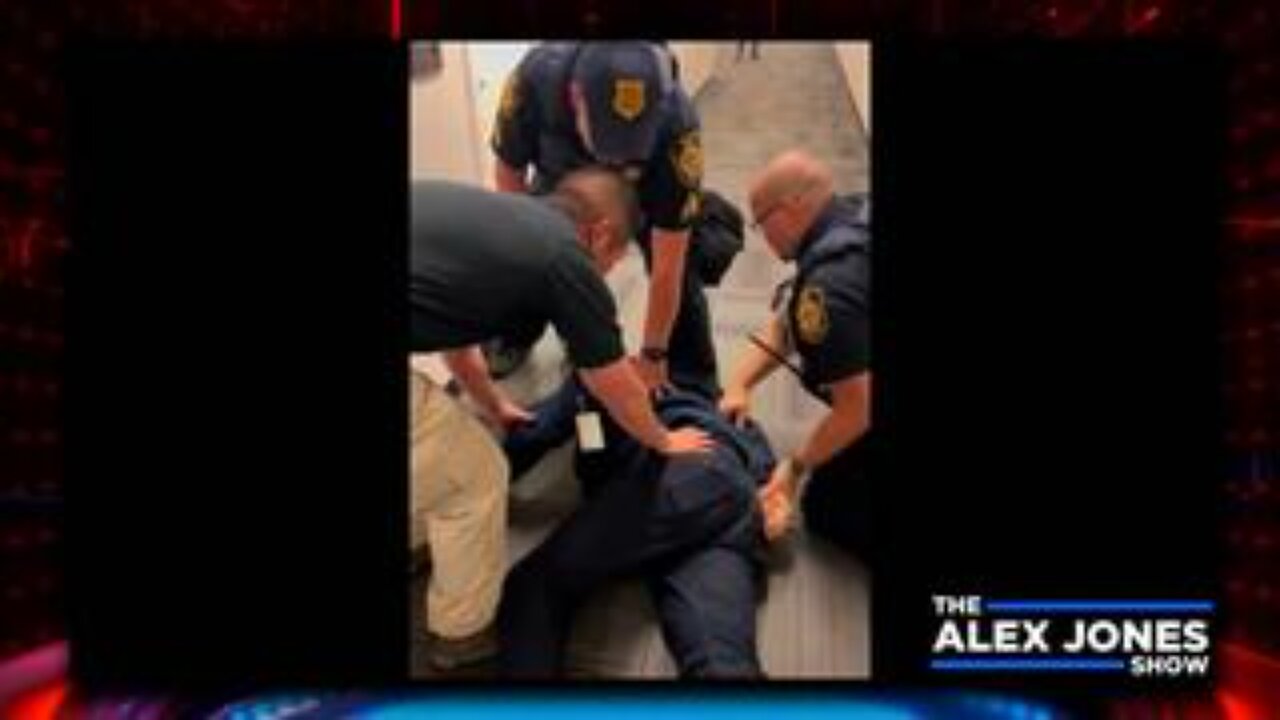 Sen. Alex Padilla Thrown To The Ground & Handcuffed Trying To Crash DHS Press Conference!