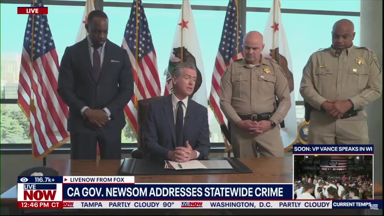 Guess what Gavin Newsom is ALL OF A SUDDEN trying to do? Hes Cleaning up crime in California.