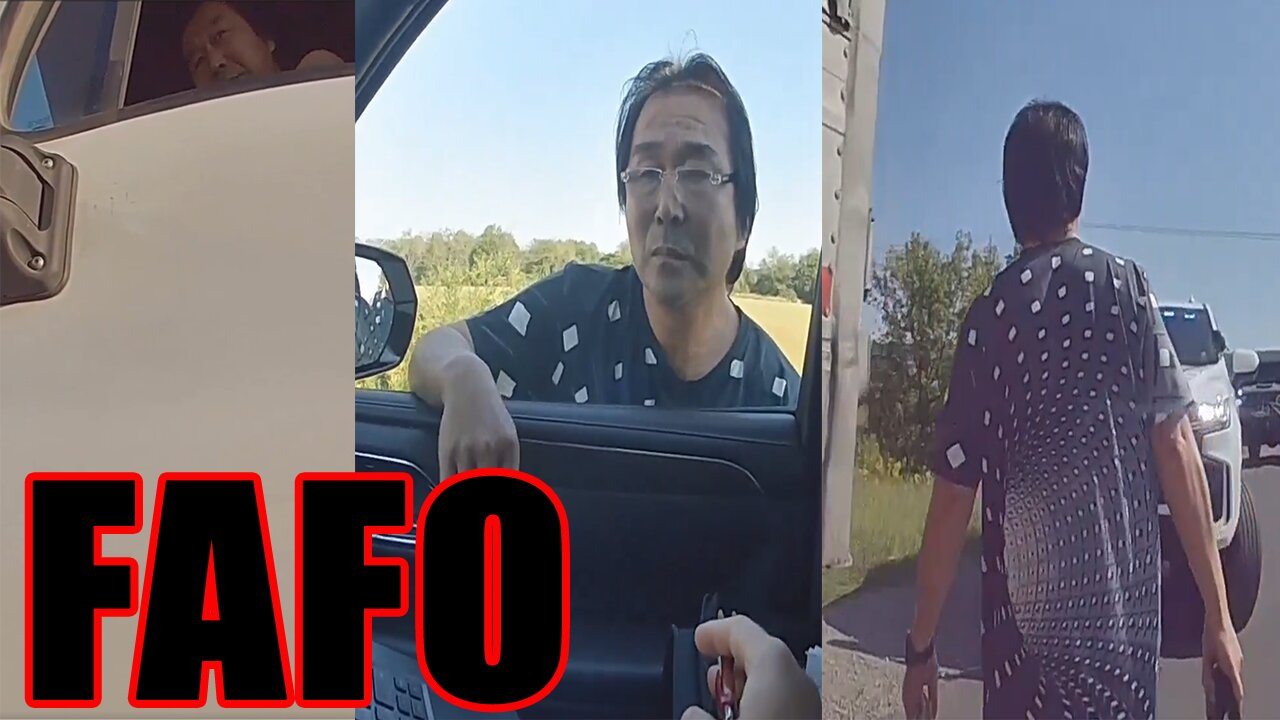 NAKED Trucker who CANT SPEAK ENGLISH FINDS OUT when he FAILS Traffic Test! FAFO!