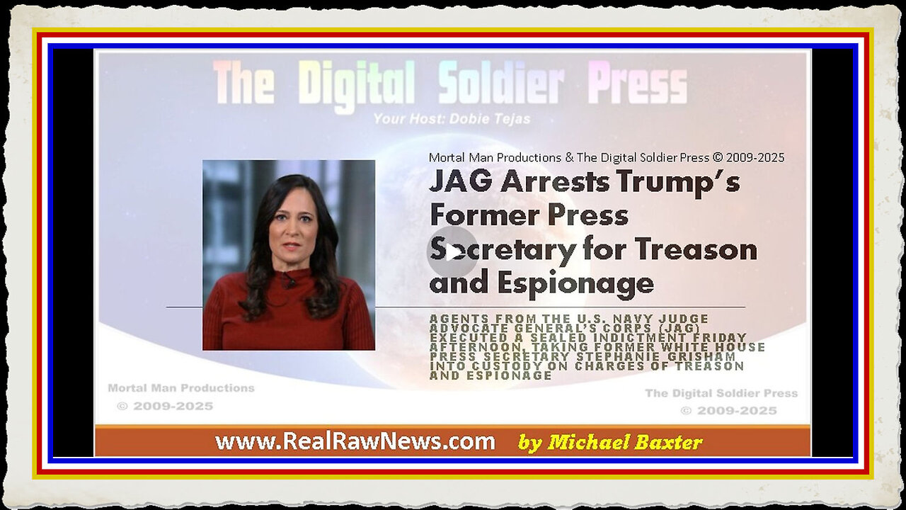 JAG Arrests Trumps Former Press Secretary for Treason Espionage