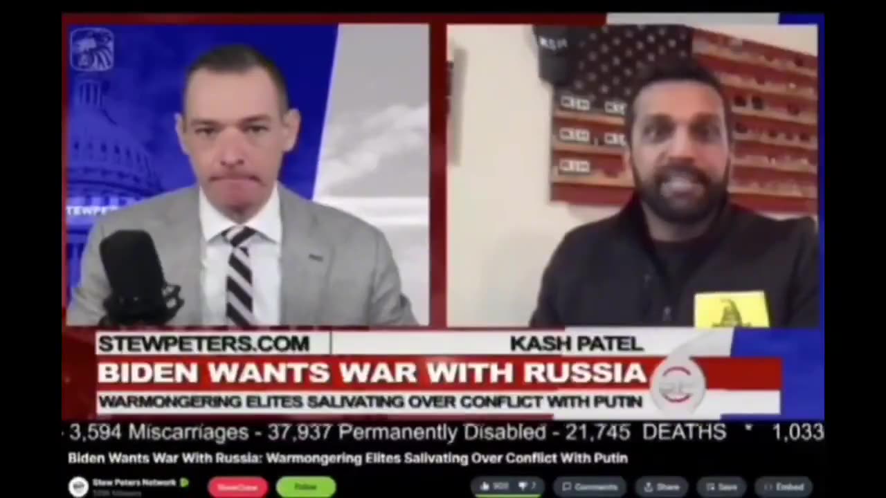 Kash Patel says he cant off the top of his head recall the name STEW PETERS