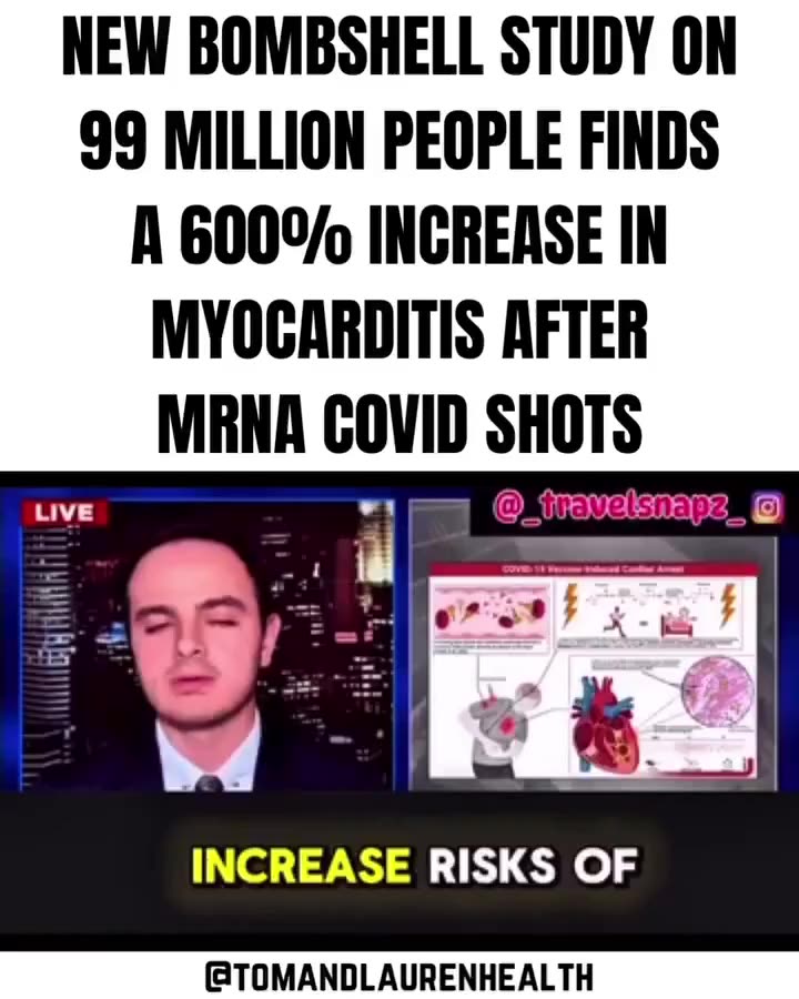 “600% increase in risk of experiencing Myocarditis after mRNA vaccines