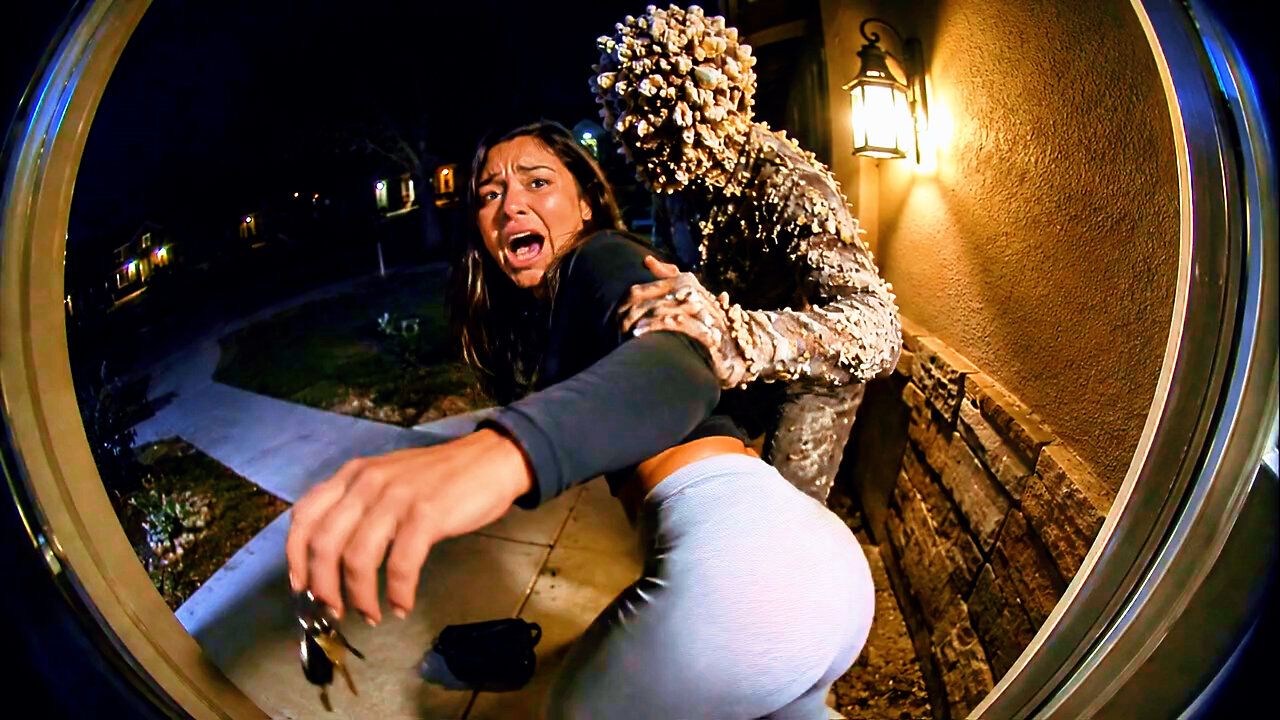 ๐ TERRIFIED! ๐ฑ Fungal Humanoid Stalker Prank Caught on Doorbell Camera! Girls & Womans Pranks Funny