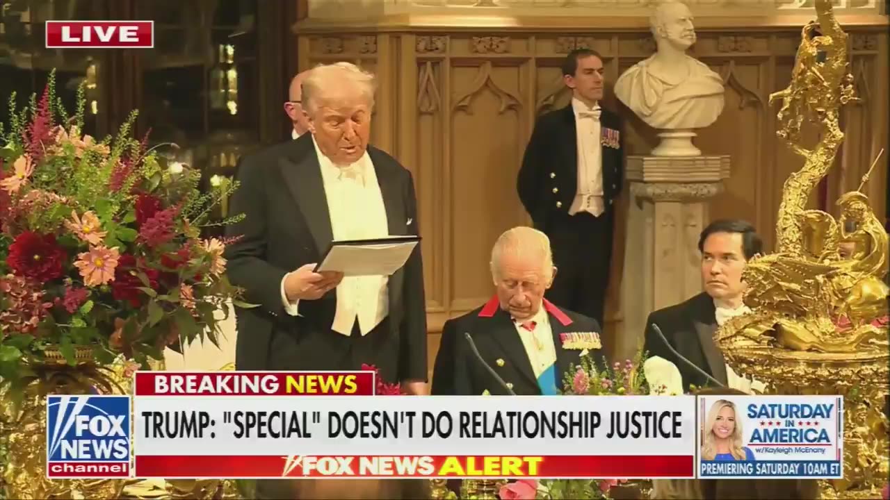 Trump at state dinner with King Charles: Together we must defend the exceptional heritage