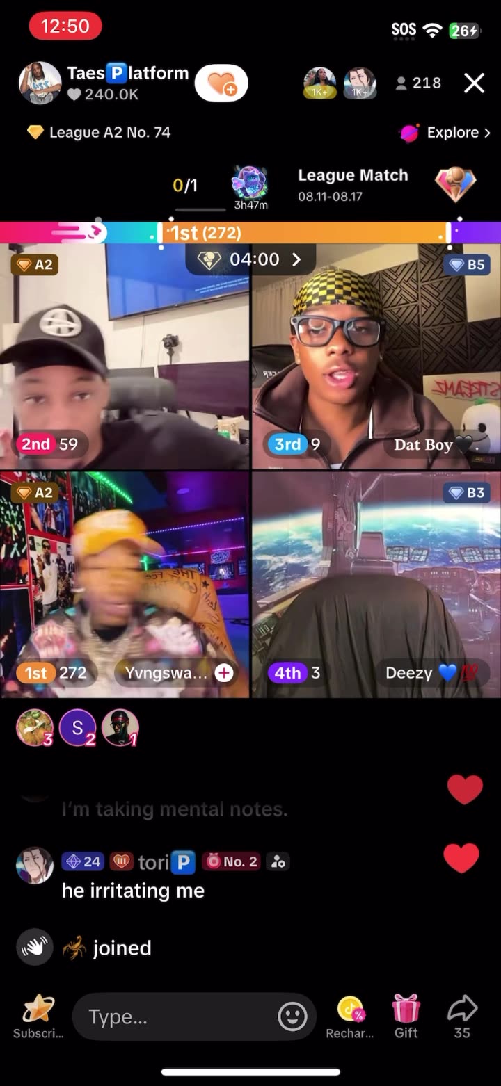 8/12/25 Tae & John Vs Yung Swag from WildNOut - ft. Deezy