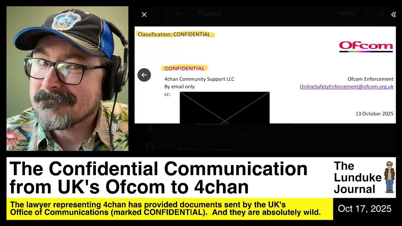 The Confidential Communication from UKs Ofcom to 4Chan
