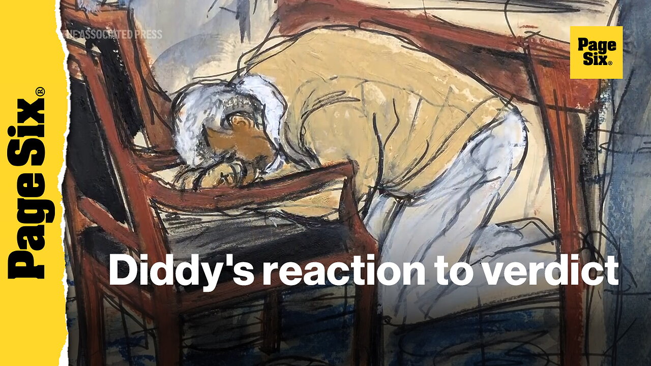 Courtroom sketches show Sean Diddy Combs reaction after hearing verdict