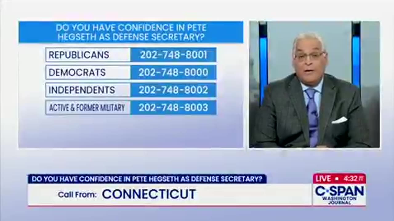 Veteran C-SPAN Caller: I have faith in Pete Hegseth, absolutely.