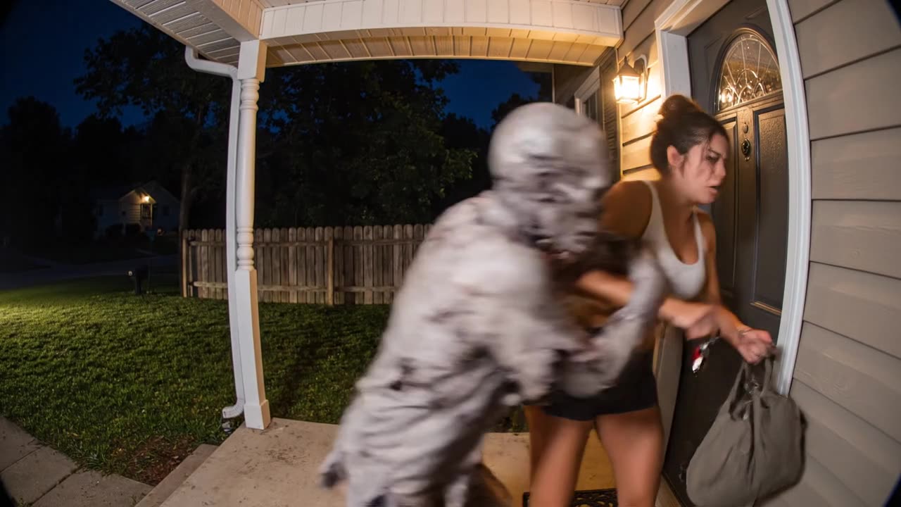 😱 Woman - Funny Girls Scarry Pranks Caught on Doorbell Camera! Viral Video - Curvy Girl Model