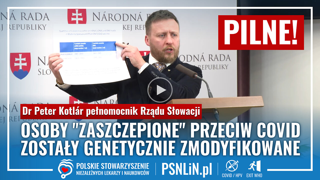 Osoby zaszczepione przeciw Covid-19 zostały genetycznie zmodyfikowane - dr Peter Kotlár