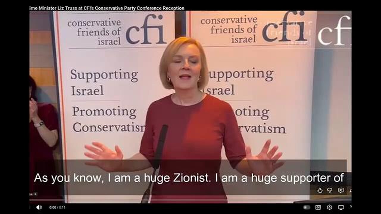 Liz Truss Supporting Israel