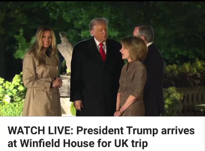 WATCH LIVE‼️President Trump arrives at Winfield House for UK trip