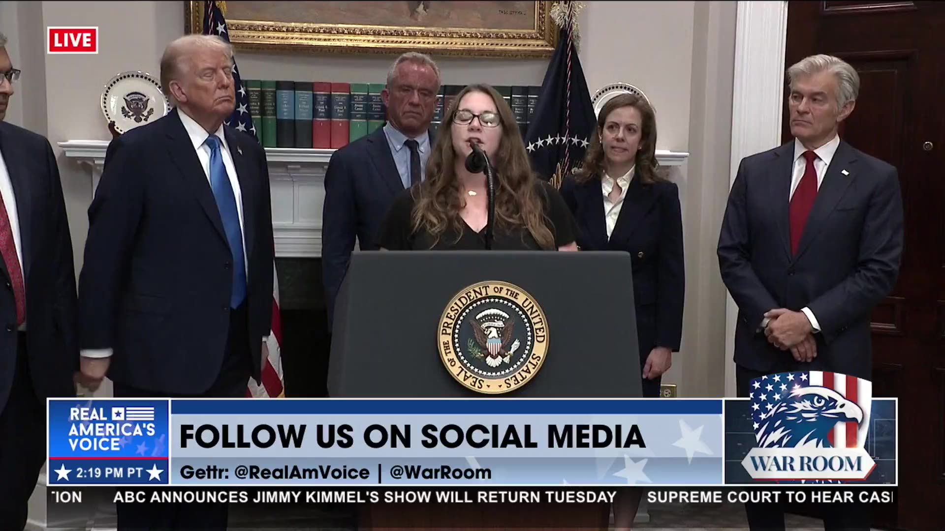 A MOTHER OF A CHILD WITH AUTISM SPEAKS AT THE WHITE HOUSE