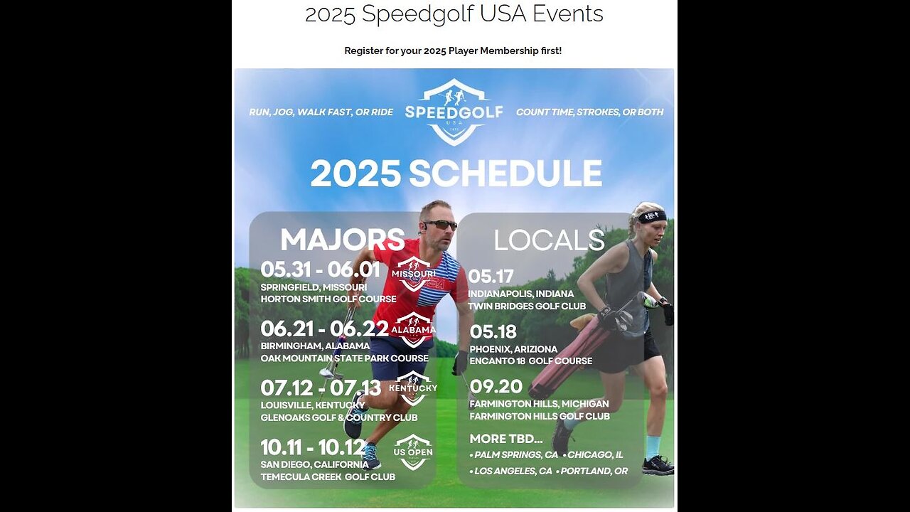 2025 Speedgolf USA Schedule Dropped - The Adjustable Q Club