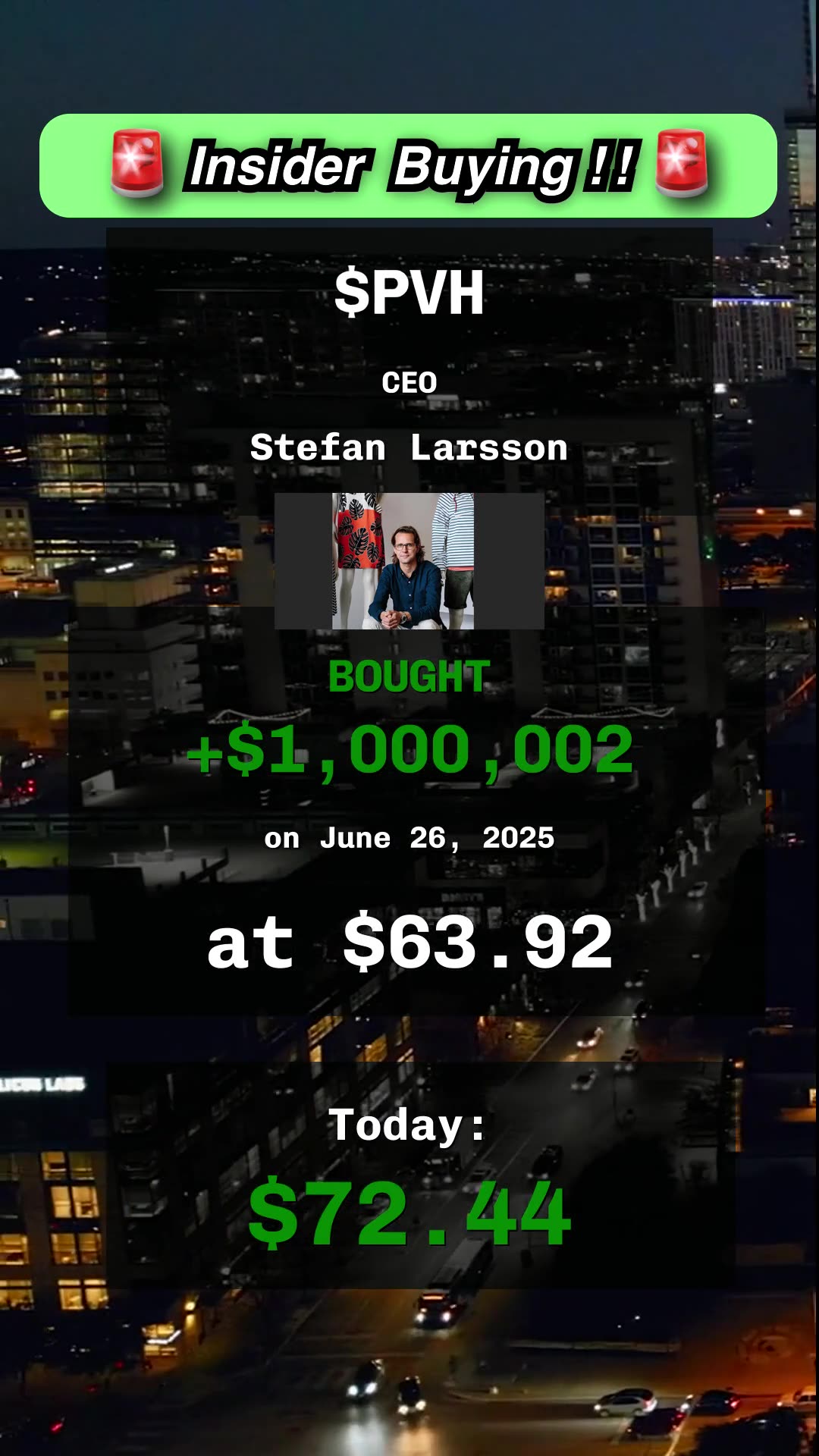 π₯ insider buying at $XOMA, $PVH, $TERN #insidertrading #stocks #finance